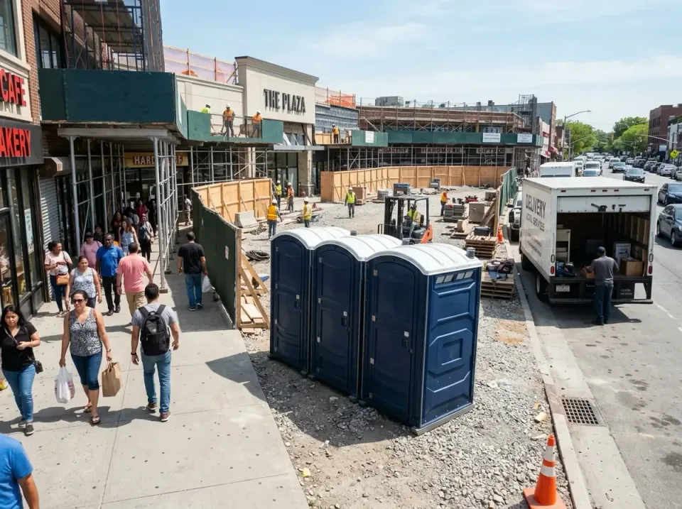 Porta Potty — Commercial Construction Site Porta Potty — Commercial Construction Site